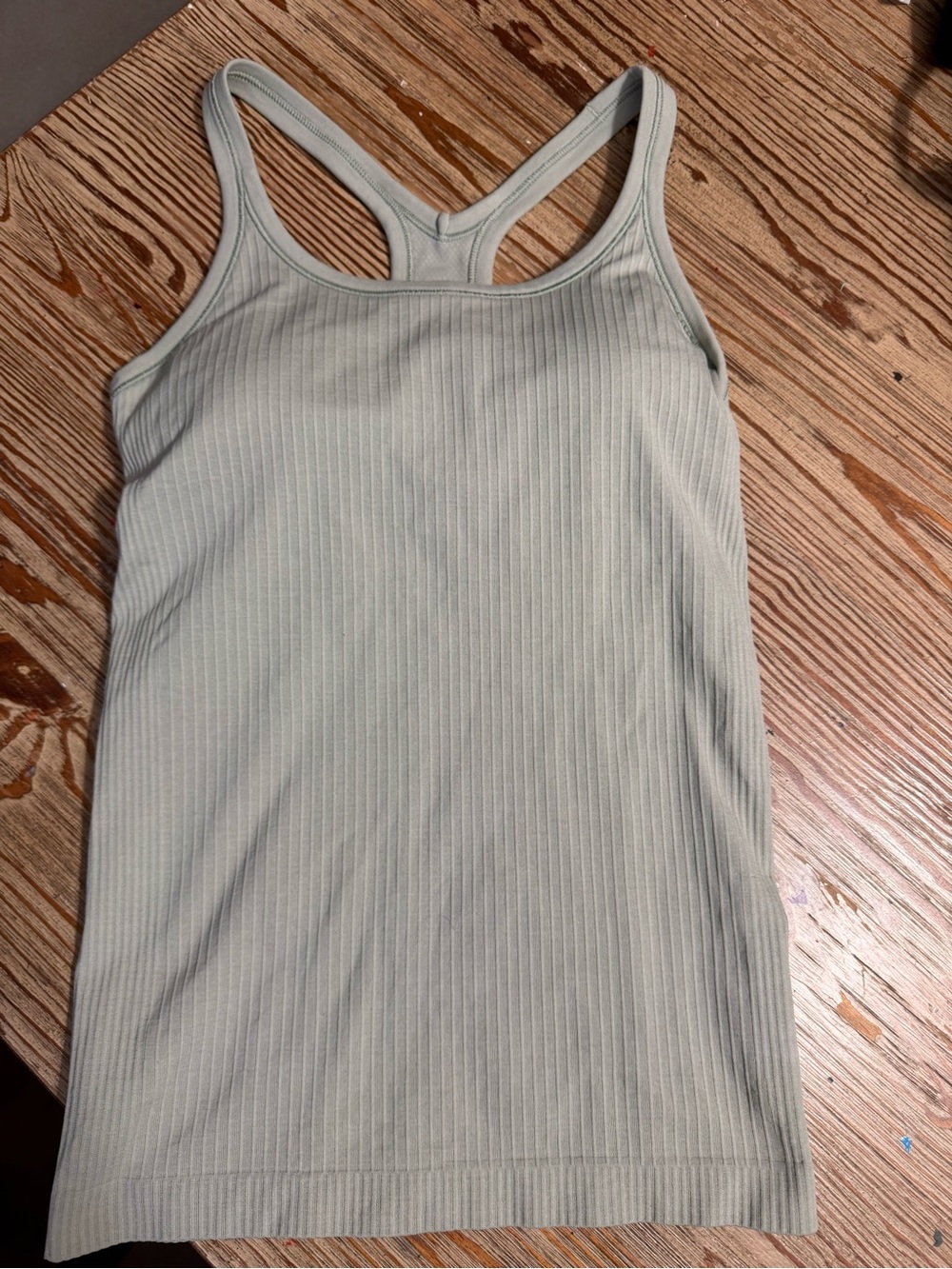 Ribbed Racerback Tank Top - Light Sage